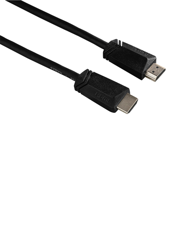 Hama 5-Meter High Speed HDMI Cable, HDMI Male to HDMI for Monitor, Black