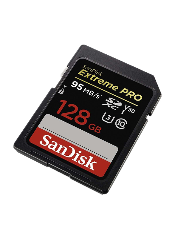 SanDisk 128GB Extreme Pro SDXC UHS-I Memory Card, Black