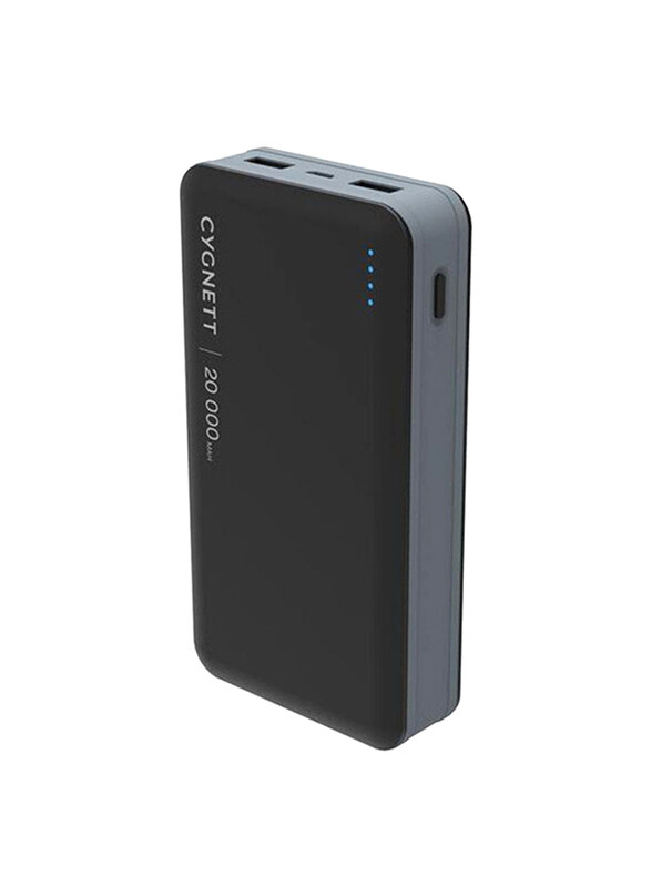 

Cygnett 20000mAh ChargeUp Power Bank with Dual USB Output, Black/Grey