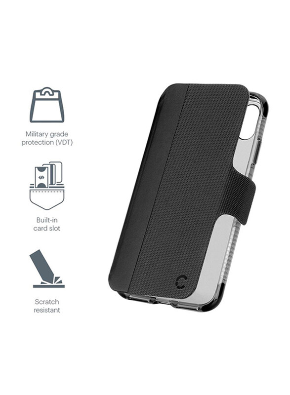 

Cygnett Apple iPhone XS Max Wallet Magnetic Close Tab Mobile Phone Flip Case Cover, Black