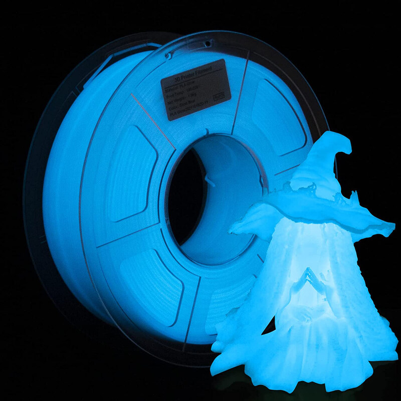 

iSanmate Glow in The Dark Blue PLA 3D Printer Filament, 1.75mm