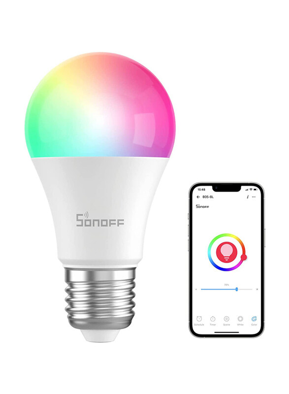 

Sonoff 60W Wi-Fi Smart RGB LED Bulb, White
