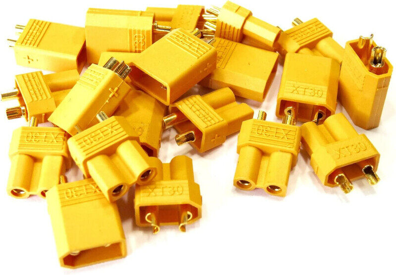 

Generic WST 10 Pairs XT30 2mm Golden Connector LiPo Battery Plug Set Male and Female Connectors for RC Hobby Airplane Helicopter Multicopter Quadcopter
