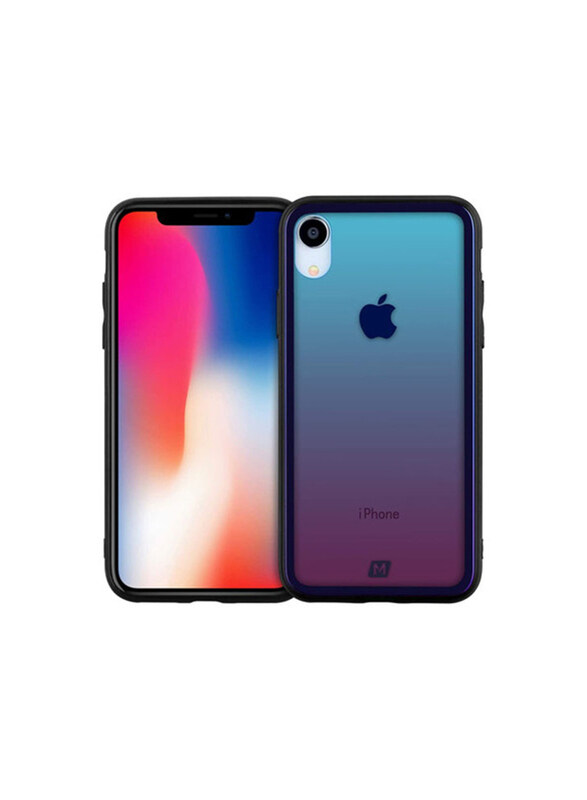 

Momax iPhone XR Glass Case, Blue/Purple