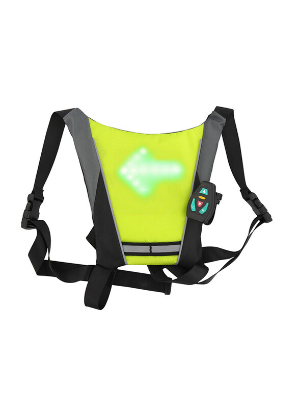 

Urban Moov Safety Vest With Remote Control LED Indicator Lights, Black/Yellow