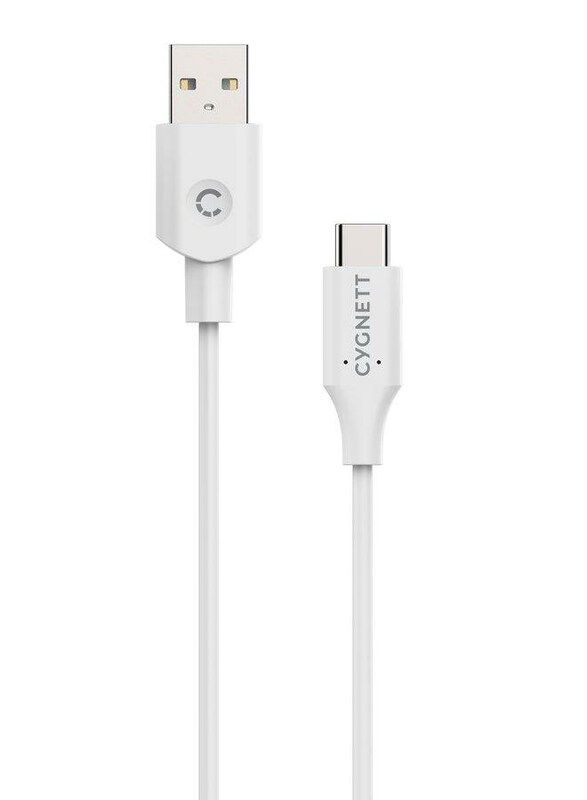 

Cygnett 1-Meter PVC USB Type-C 2.0 Sync Cable, Fast Charge 3A USB Type A Male to USB Type-C 2.0, White