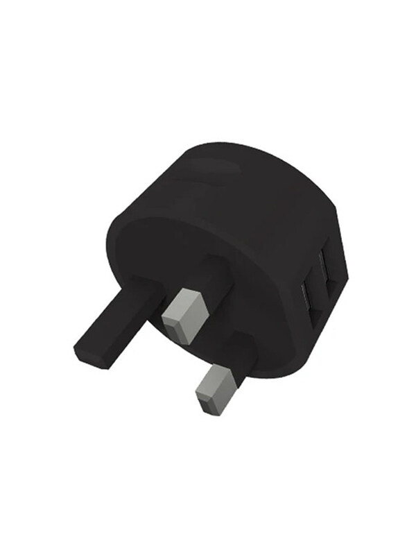 

MiLi Ranger UK-Plug Stylish USB Charger, USB 2 Port 12W, 5V-2.4A, Black