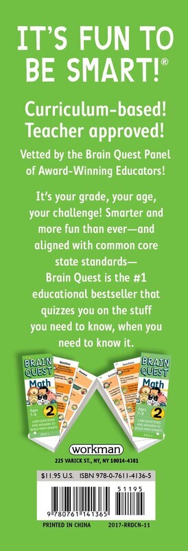 Brain Quest Grade 2 Math, Cards Book, By: Marjorie Martinelli