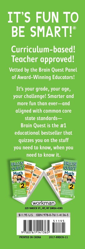 Brain Quest Grade 2 Math, Cards Book, By: Marjorie Martinelli