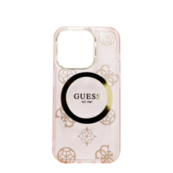 GUESS MAGSAFE IML CASE IPHONE 15 PRO MAX GOLD/PINK