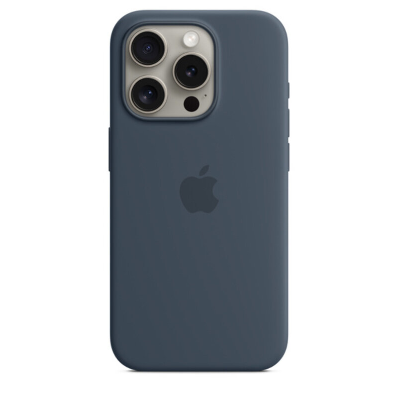 

N/a APPLE IPHONE 15 PRO SILICONE CASE MT1D3ZM/A STORM BLUE WITH MAGSAFE