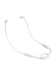 JBL Tune 110 Wireless / Bluetooth Neckband Headphones, White