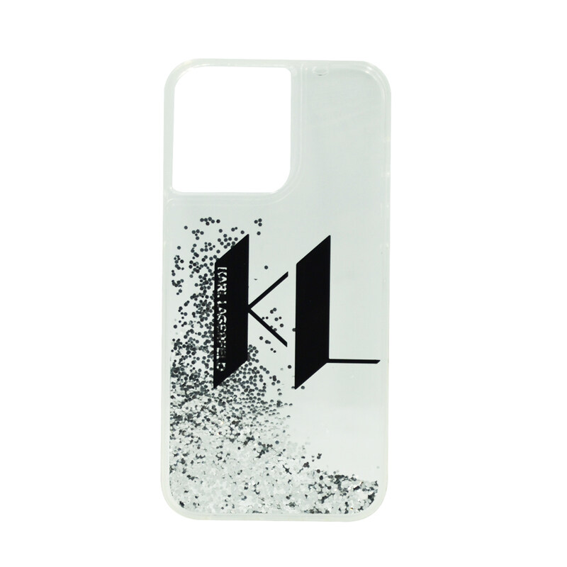 

Karl Lagerfeld Liquid Glitter Big Kl Hard Case For Iphone 14 Pro Max Silver