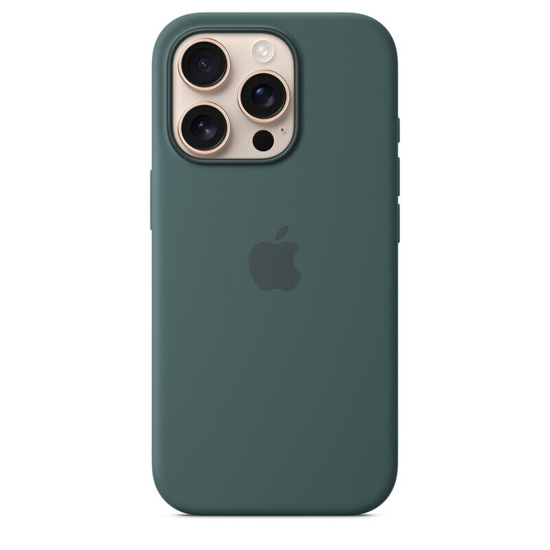 

APPLE IPHONE 16 PRO MAX SILICONE CASE WITH MAGSAFE MA7V4ZM/A LAKE GREEN