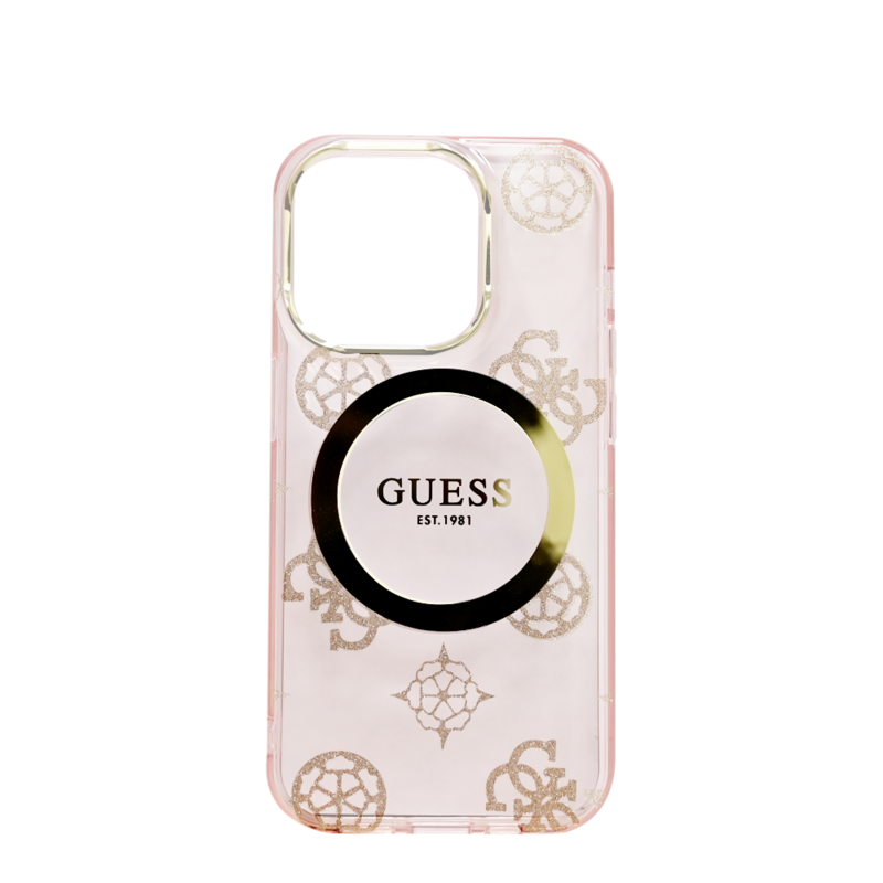 GUESS MAGSAFE IML CASE IPHONE 15 PRO GOLD/PINK