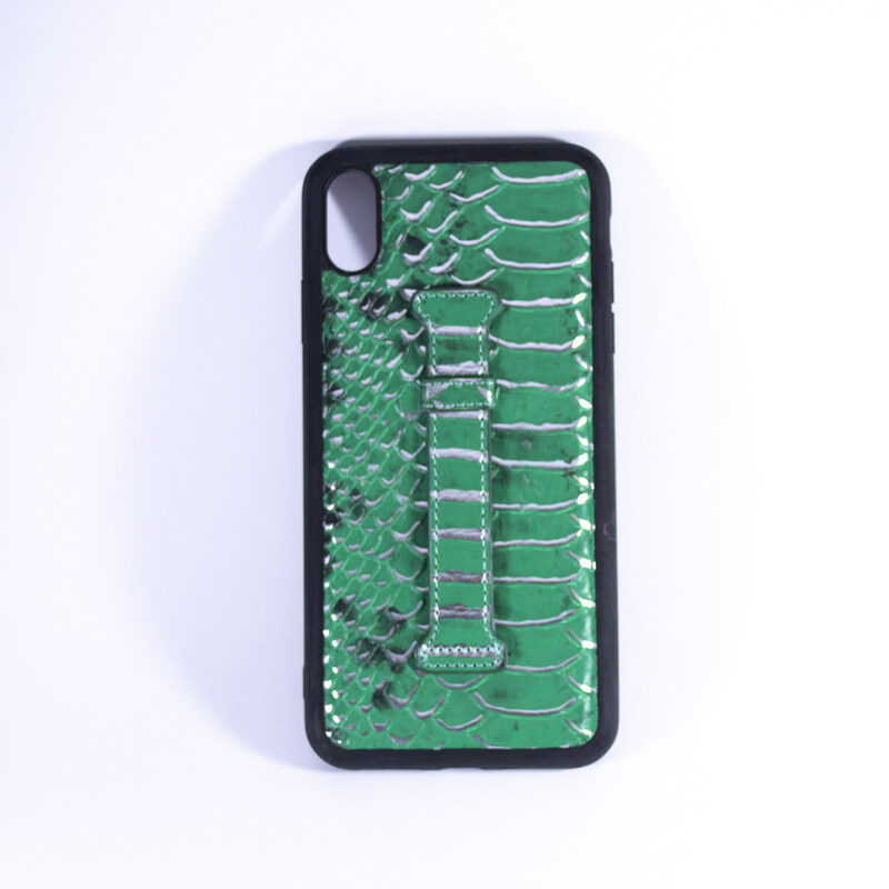 

N/a ISAFE SIGNATURE SNAKE LEATHER RING BACK CASE IPHONE XS MAX GREEN