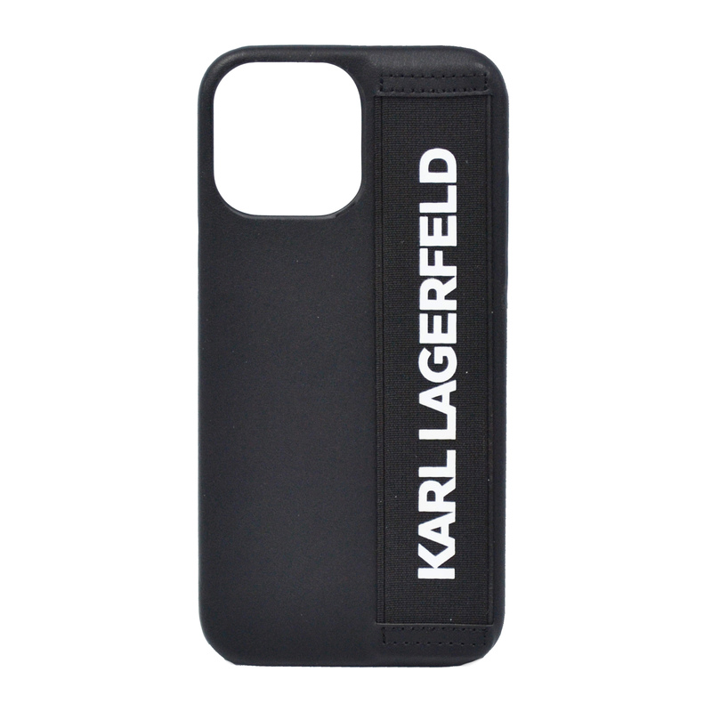 KARL Apple iPhone 13 Pro Karl Lagerfeld Pu Leather Case With Elastic Band Strap For, Black