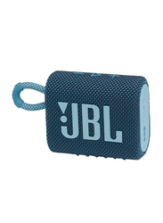 JBL Go 3 Portable Water Resistant Wireless Bluetooth Speaker, Blue