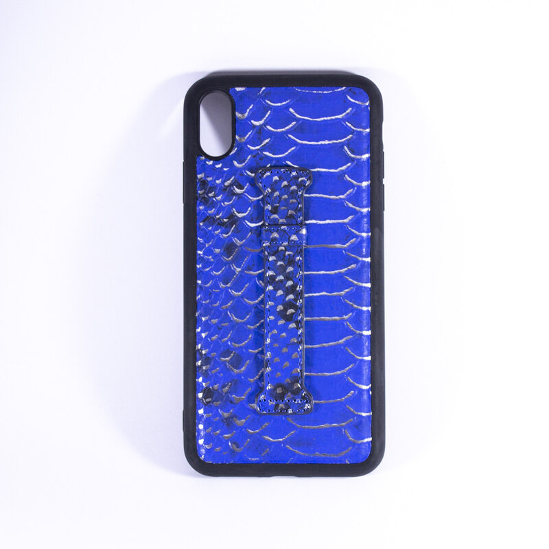 

N/a ISAFE SIGNATURE SNAKE LEATHER RING BACK CASE IPHONE XS MAX BLUE