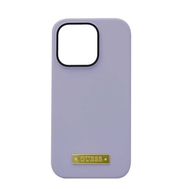 

N/a GUESS MAGSAFE LIQUID SILICONE LOGO HARD CASE FOR IPHONE 14 PRO PLATE PURPLE