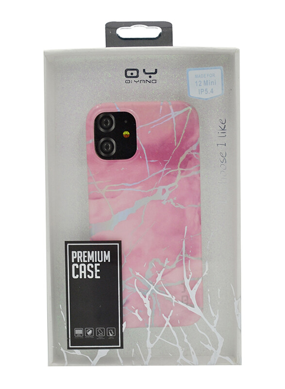

Qiyang Apple iPhone 12 Mini Marble Series Premium Mobile Phone Case Cover, Pink