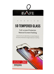 iSafe Apple iPhone 14 5D Tempered Glass Screen Guard, Clear