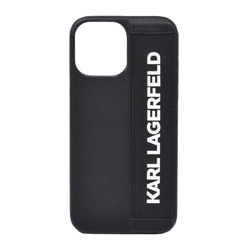 

KARL Apple iPhone 13 Pro Max Karl Lagerfeld Pu Leather Case With Elastic Band Strap For, Black