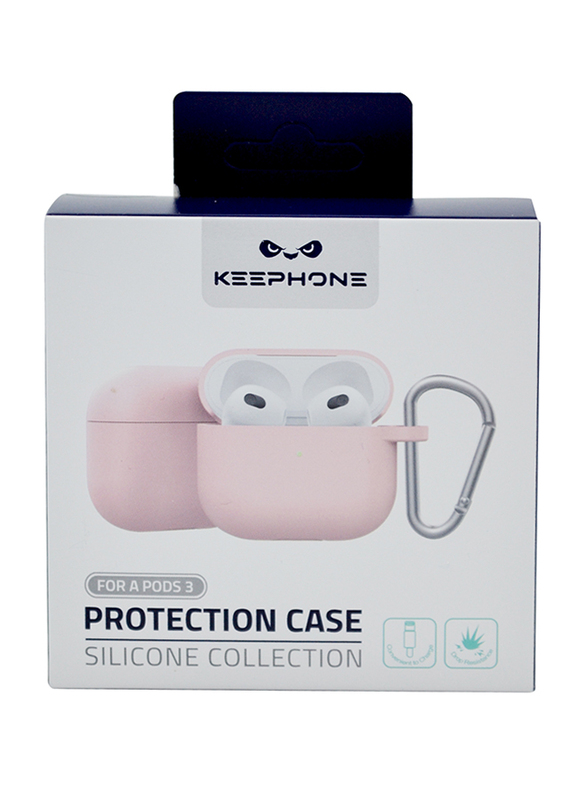 Keephone Silicone Case for Airpods 3, Pink