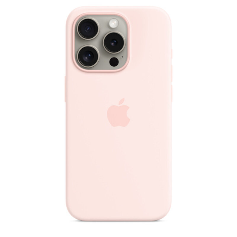 

N/a APPLE IPHONE 15 PRO SILICONE CASE MT1F3ZM/A LIGHT PINK WITH MAGSAFE