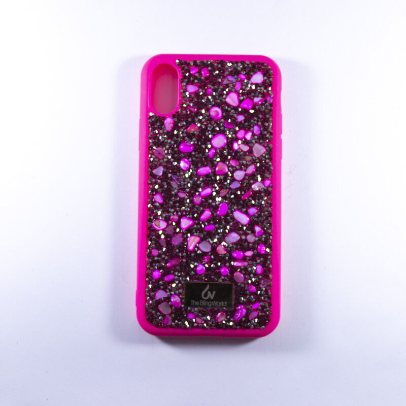 

N/a BLING WORLD STONE SILICONE COVER IPHONE X PINK