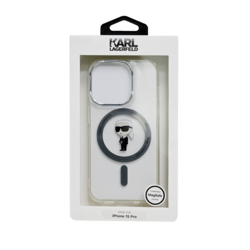 KARL LAGERFELD MAGSAFE IML IKONIK CASE IPHONE 15 PRO TRANSPARENT