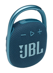 JBL Clip 4 Portable Water Resistant Wireless Bluetooth Speaker, Blue