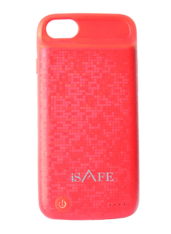 

iSAFE Mobile Case Cover with Power Pack 3800 mAh for iPhone 6/6S/7/8, Red