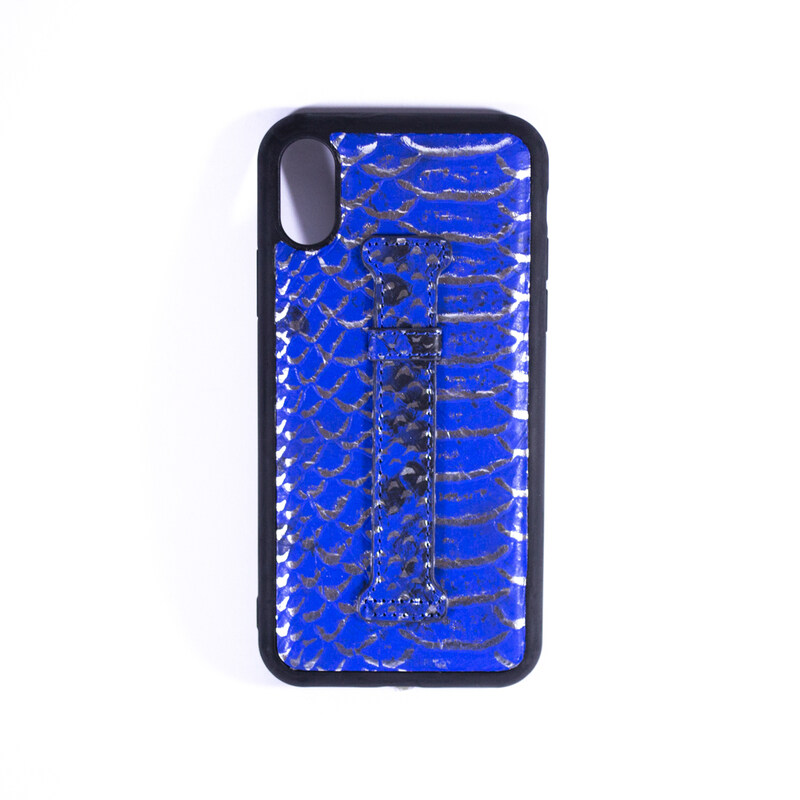 

N/a ISAFE SIGNATURE SNAKE LEATHER RING BACK CASE IPHONE XS BLUE