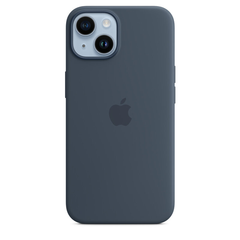 

Apple Iphone 14 Silicone Case Mprv3Z Storm Blue With Magsafe