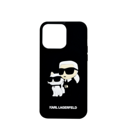KARL LAGERFELD 3D RUBBER CASE WITH NFT KARL & CHOUPETTE IPHONE 15 PRO MAX BLACK