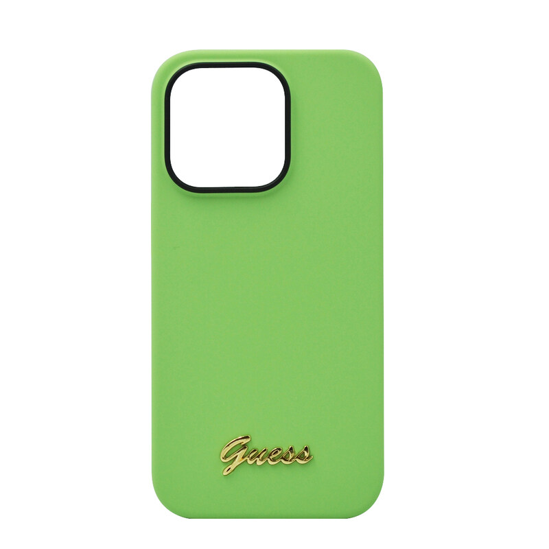 

N/a GUESS SILICONE PC CAMERA SCRIPT LOGO HARD CASE FOR IPHONE 14 PRO GREEN