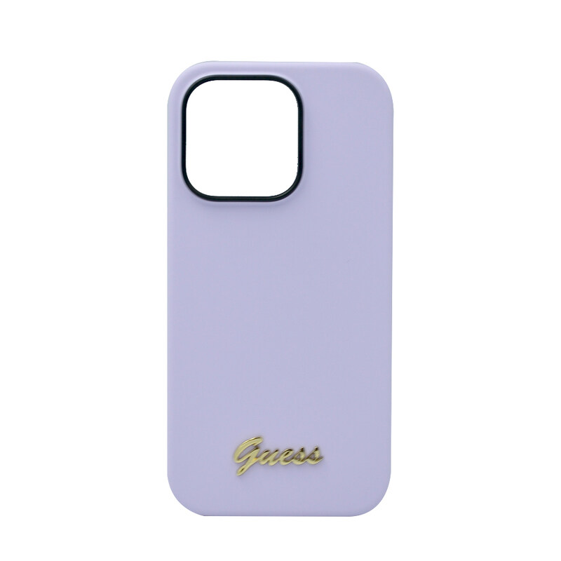 

N/a GUESS SILICONE PC CAMERA SCRIPT LOGO HARD CASE FOR IPHONE 14 PRO PURPLE
