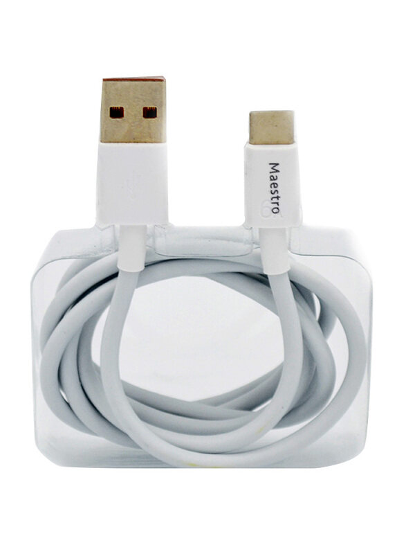 

Maestro 1-Meter USB Cable, USB Type A to USB Type-C Cable for Smartphones, White