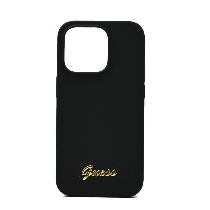 

Guess Silicone Pc Camera Script Logo Hard Case For Iphone 14 Pro Black