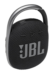 JBL Clip 4 Portable Water Resistant Wireless Bluetooth Speaker, Black