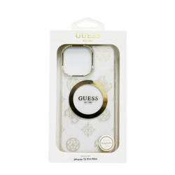 GUESS MAGSAFE IML CASE IPHONE 15 PRO MAX GOLD/TRANSPARENT