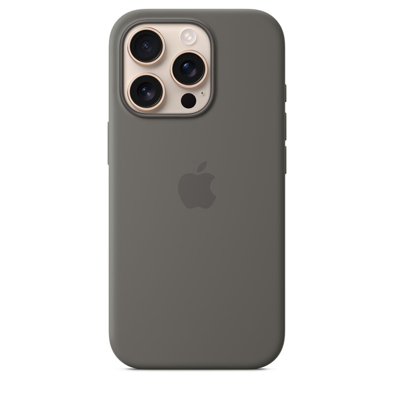 

APPLE IPHONE 16 PRO SILICONE CASE WITH MAGSAFE MYYL3ZM/A STONE GRAY