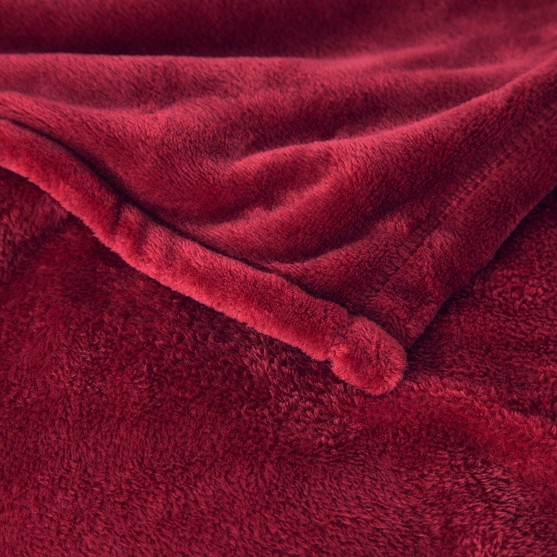 Fabienne Silky Flannel Microfiber Bed Blanket, Single, Maroon