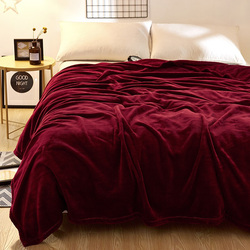 Fabienne Silky Flannel Microfiber Bed Blanket, Double, Maroon