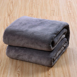 Fabienne Silky Flannel Microfiber Bed Blanket, Single, Charcoal Grey