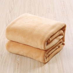 فابيني بطانية سرير حريرية من الفلانيل مصنوعة من الألياف الدقيقة، مزدوج، بيج