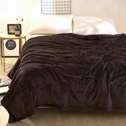 Fabienne Silky Flannel Microfiber Bed Blanket, Single, Brown