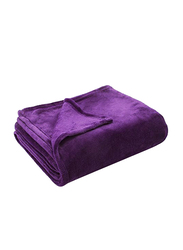 Fabienne Silky Flannel Microfiber Bed Blanket, Single, Purple