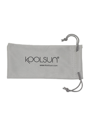 Koolsun Full Rim Flex Sunglasses Kids Unisex, Mirrored Silver Lens, KS-FLPO003, 3-6 years, Hot Pink/Orange